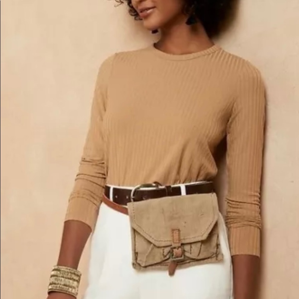 Banana Republic Maroon Long Sleeve Top